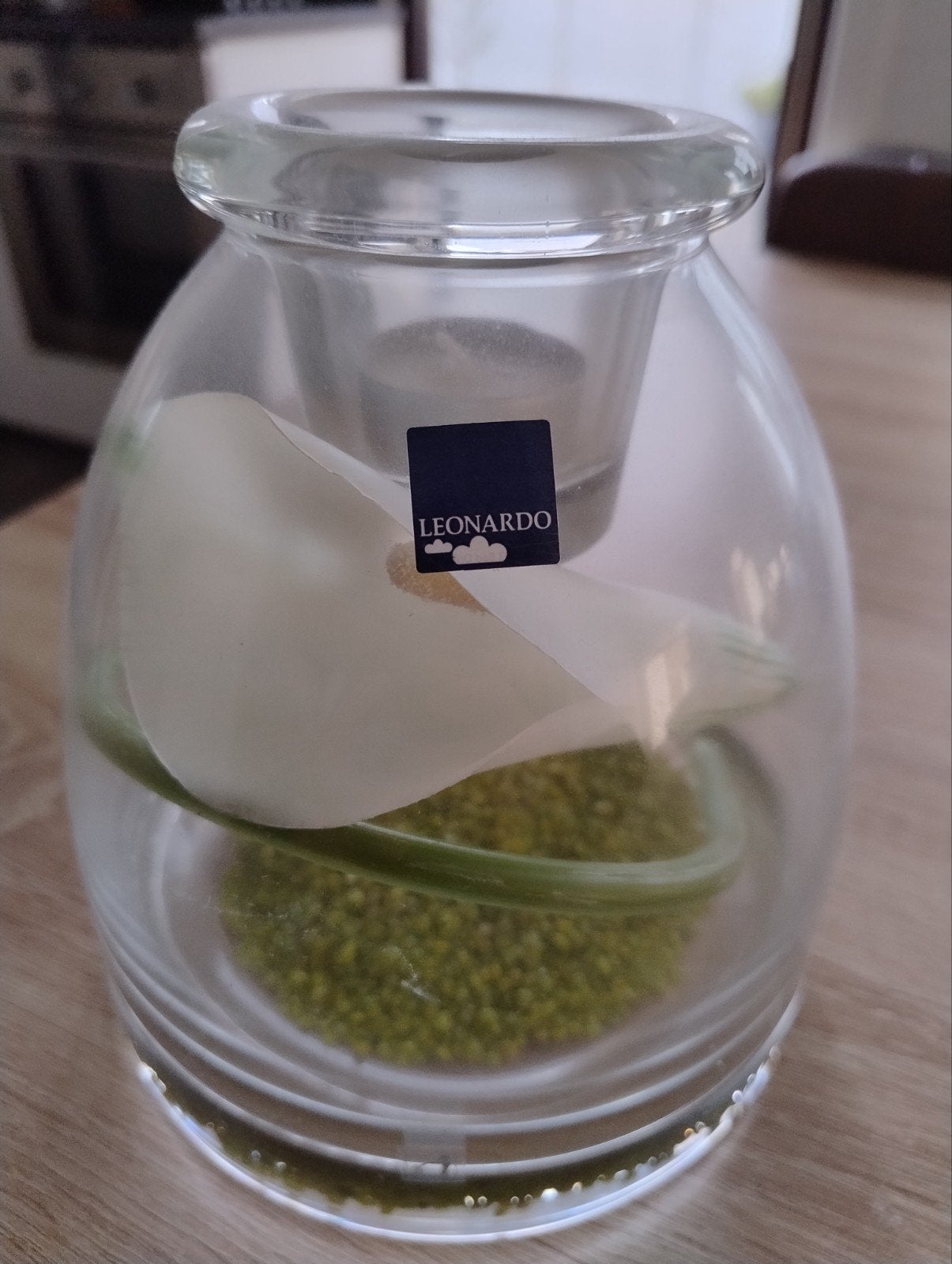 Leonardo theelicht/vaas, Ophalen, 16 cm, Mondgeblazen, Zo goed als nieuw