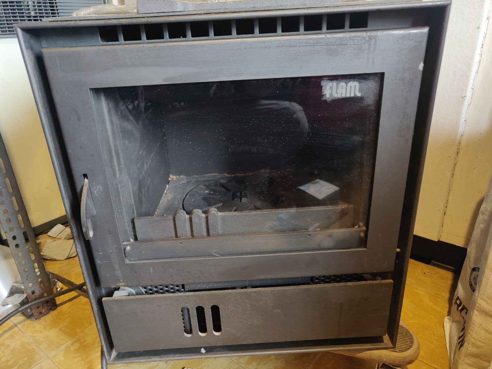 inbouw kachel flam, Enlèvement, Comme neuf, Encastré, Cheminée au bois