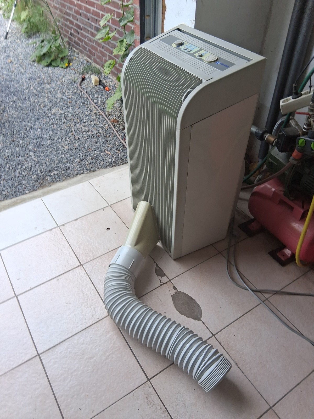 mobiele airco, Ophalen, Mobiele airco