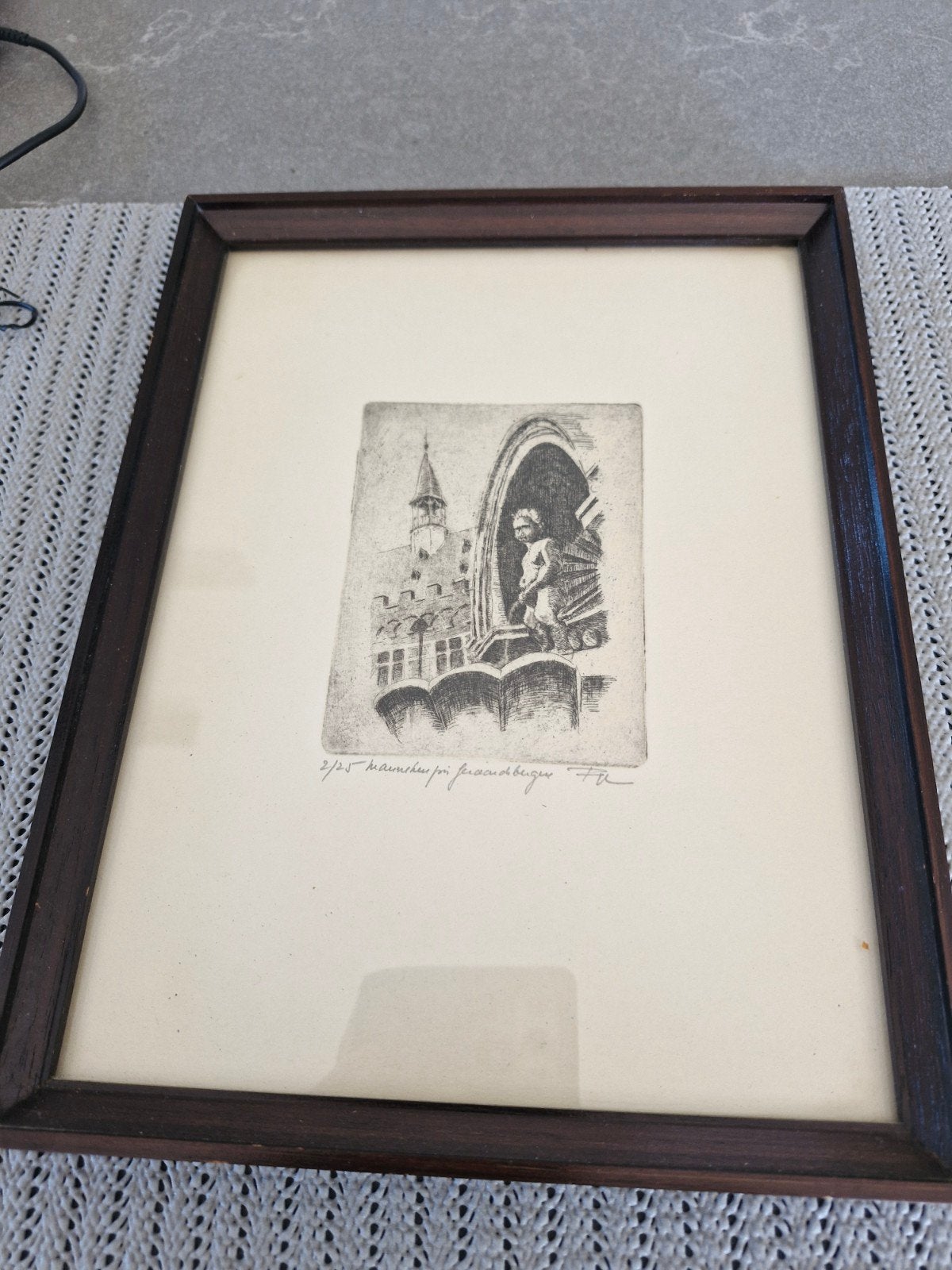 Manneken pis, Antiek en Kunst, Kunst | Etsen en Gravures, Ophalen of Verzenden