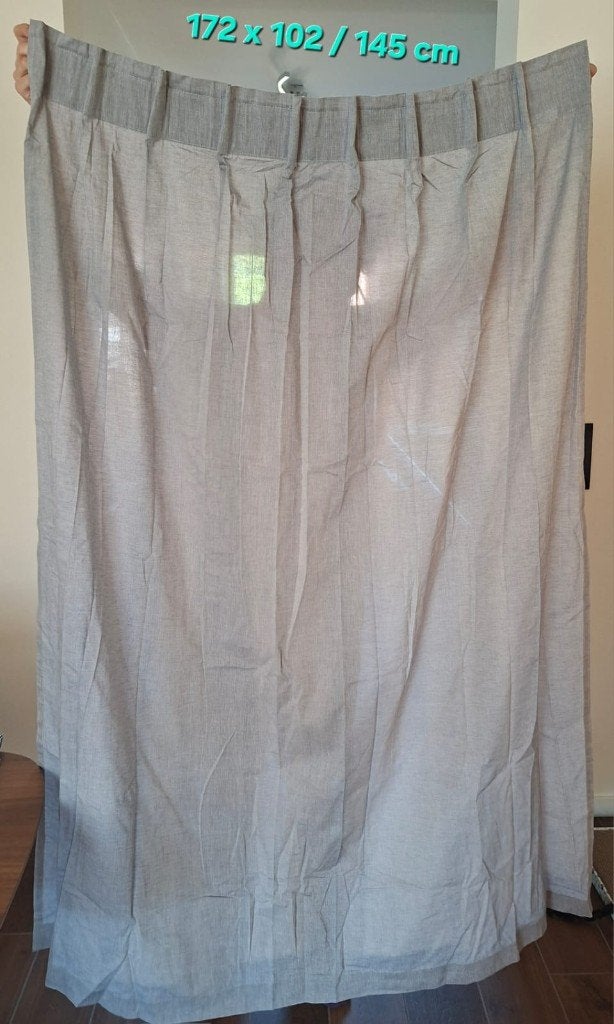 KEA Hannalill gordijnen, Gebruikt, 172 cm, Lichtdoorlatend, Polyester