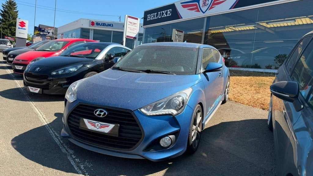 HYUNDAI VELOSTER TURBO*1.6-GDI*CAMERA*GPS*CUIR*S-CHAUFF*PDC, Voorwielaandrijving, 4 cilinders, Blauw, 137 kW