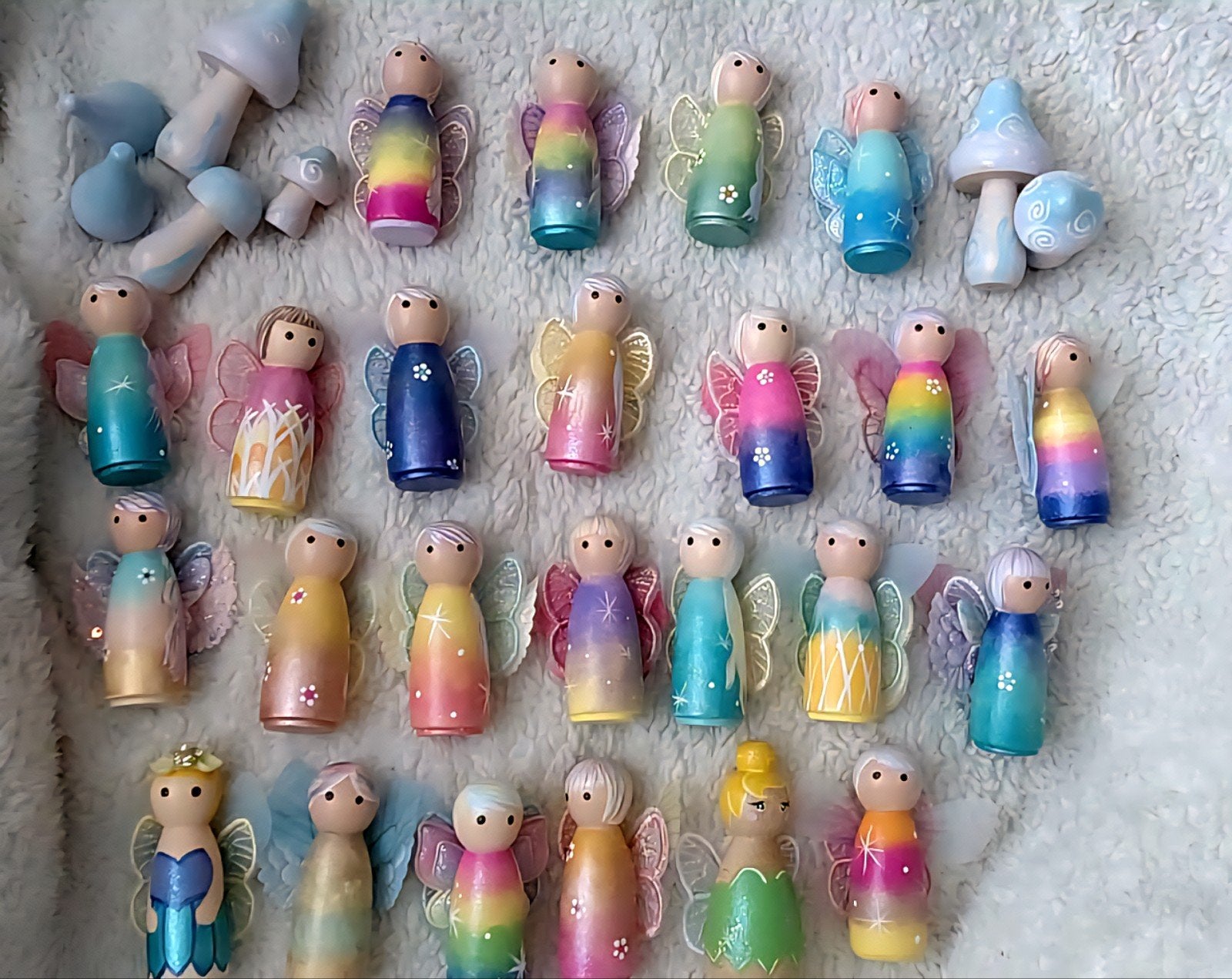 Pegdoll elfjes houten popjes fairygarden tandenfee, Verzamelen, Poppetjes en Figuurtjes, Ophalen of Verzenden