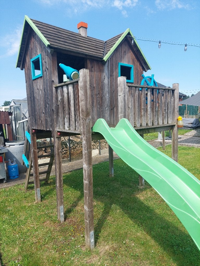 GRATIS Dino wood speelhuisje, Ophalen, Gebruikt, Hout