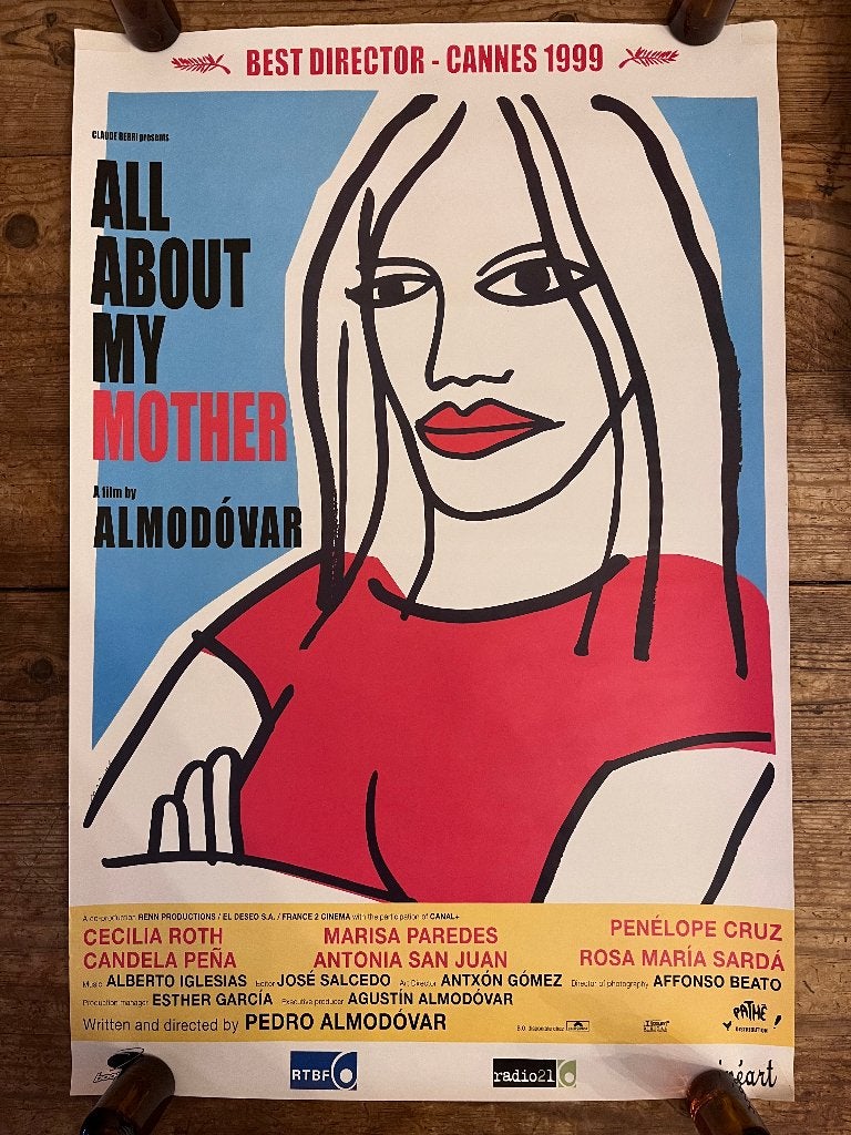 All About My Mother Almodovar poster posterfilm (60x40), Ophalen, A1 t/m A3, Film en Tv, Rechthoekig Staand