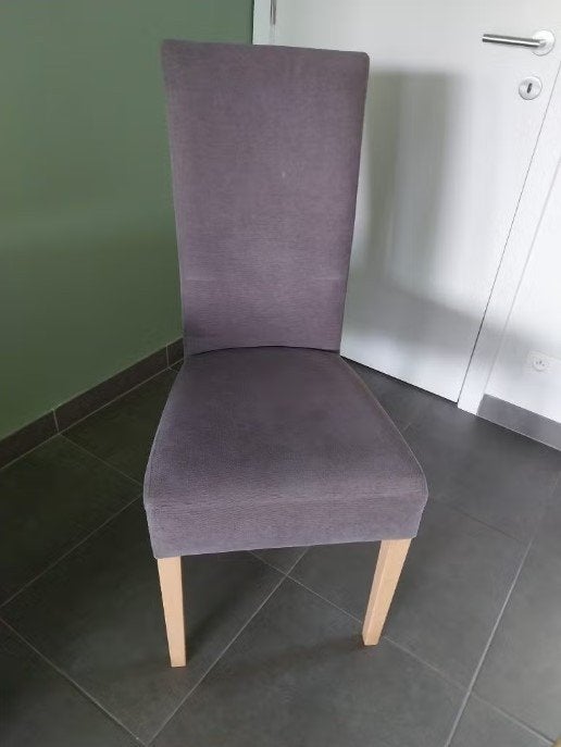 GRATIS 6 stoelen, Huis en Inrichting, Stoelen, Ophalen, Gebruikt, Stof, Grijs