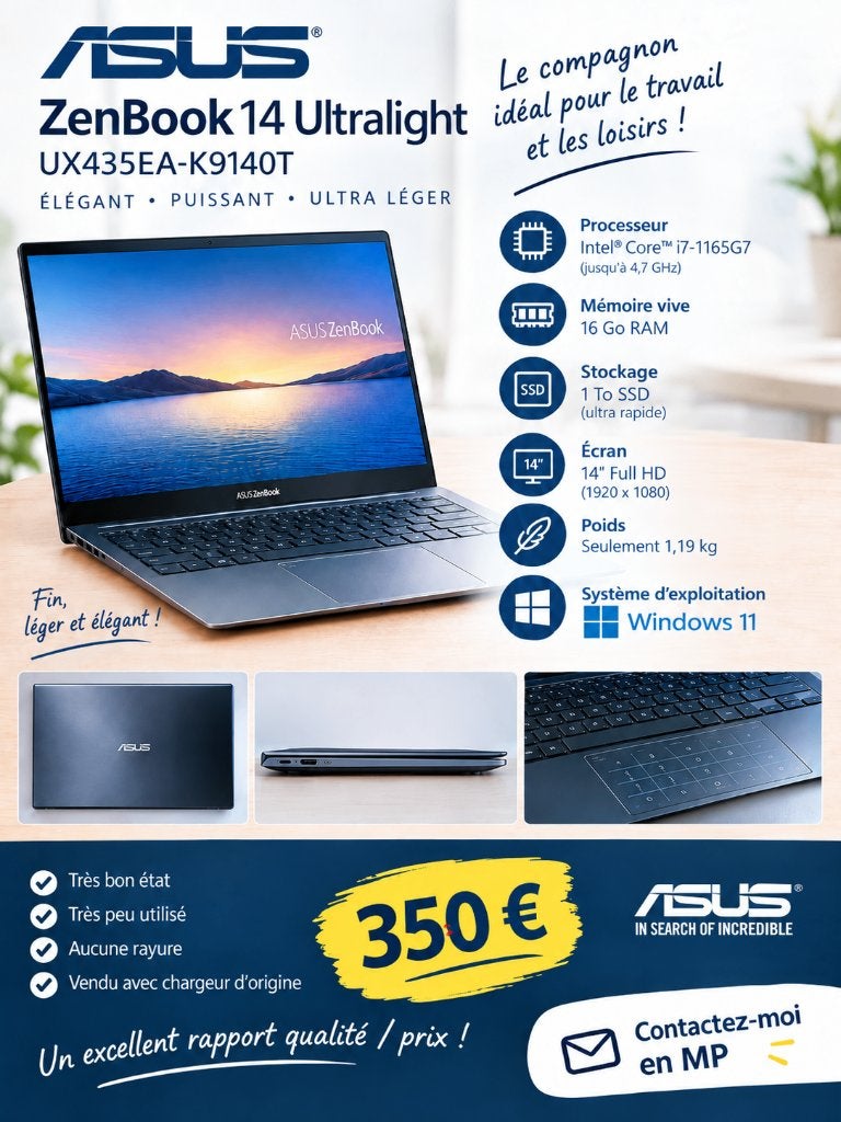 PC PORTABLE, Informatique & Logiciels, Le pc est monté avec différentes marques, Comme neuf, 4 Ghz ou plus, Enlèvement