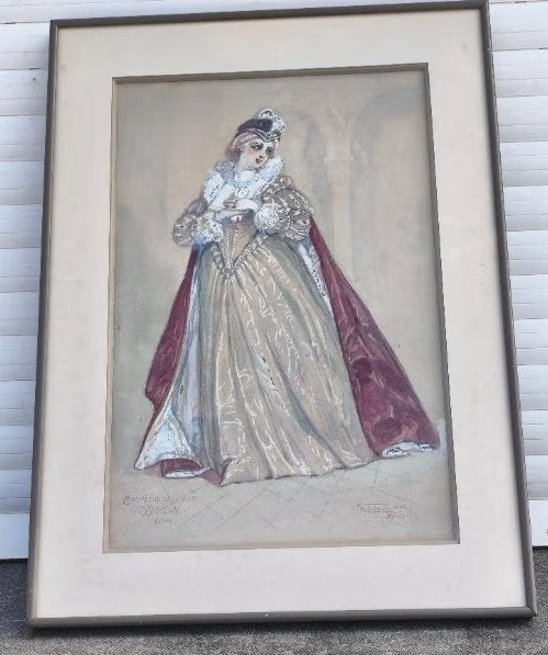 Aquarelle signe medard tytgat 1923, Antiquités & Art, Art | Peinture | Classique, Enlèvement ou Envoi, Aquarelle
