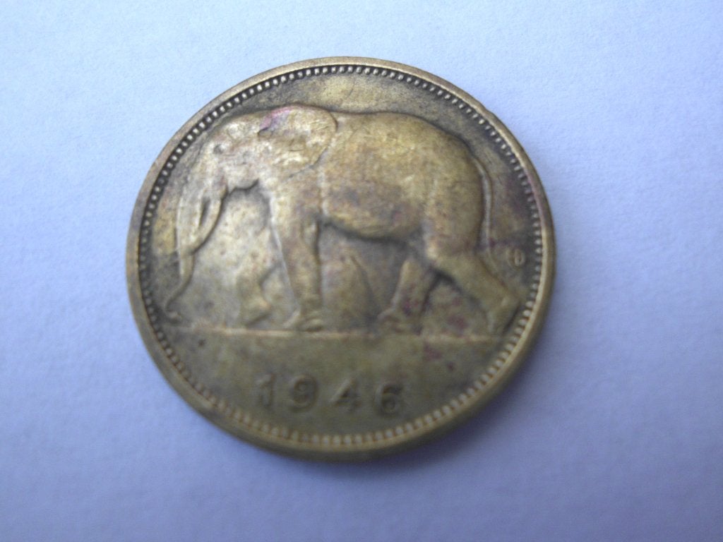 Congo belge : 1 Fr 1946, Envoi, Autres pays, Monnaie en vrac