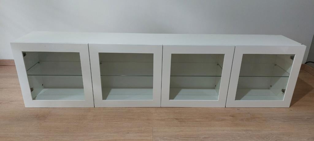 Witte hangkast (glans) (180×45x30), Ophalen