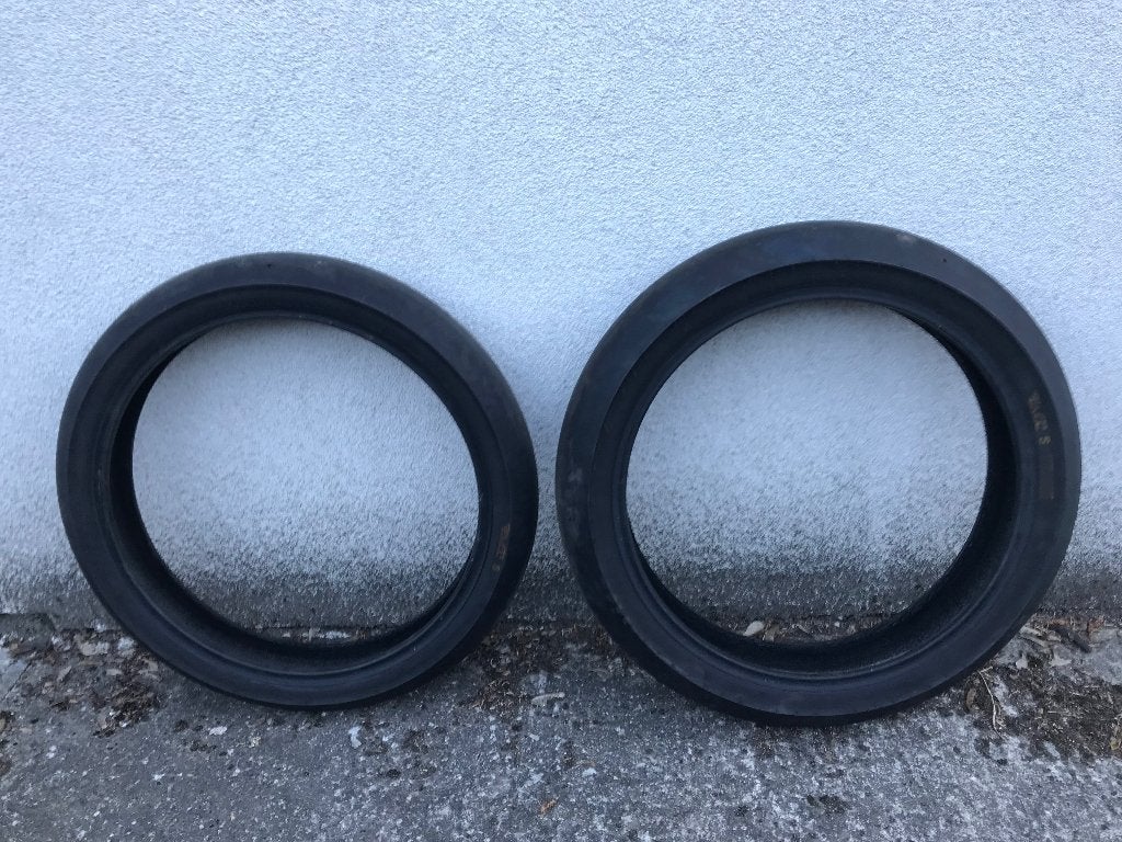 PMT set moto 3 race banden - slick profiel, compound soft, Ophalen, Gebruikt