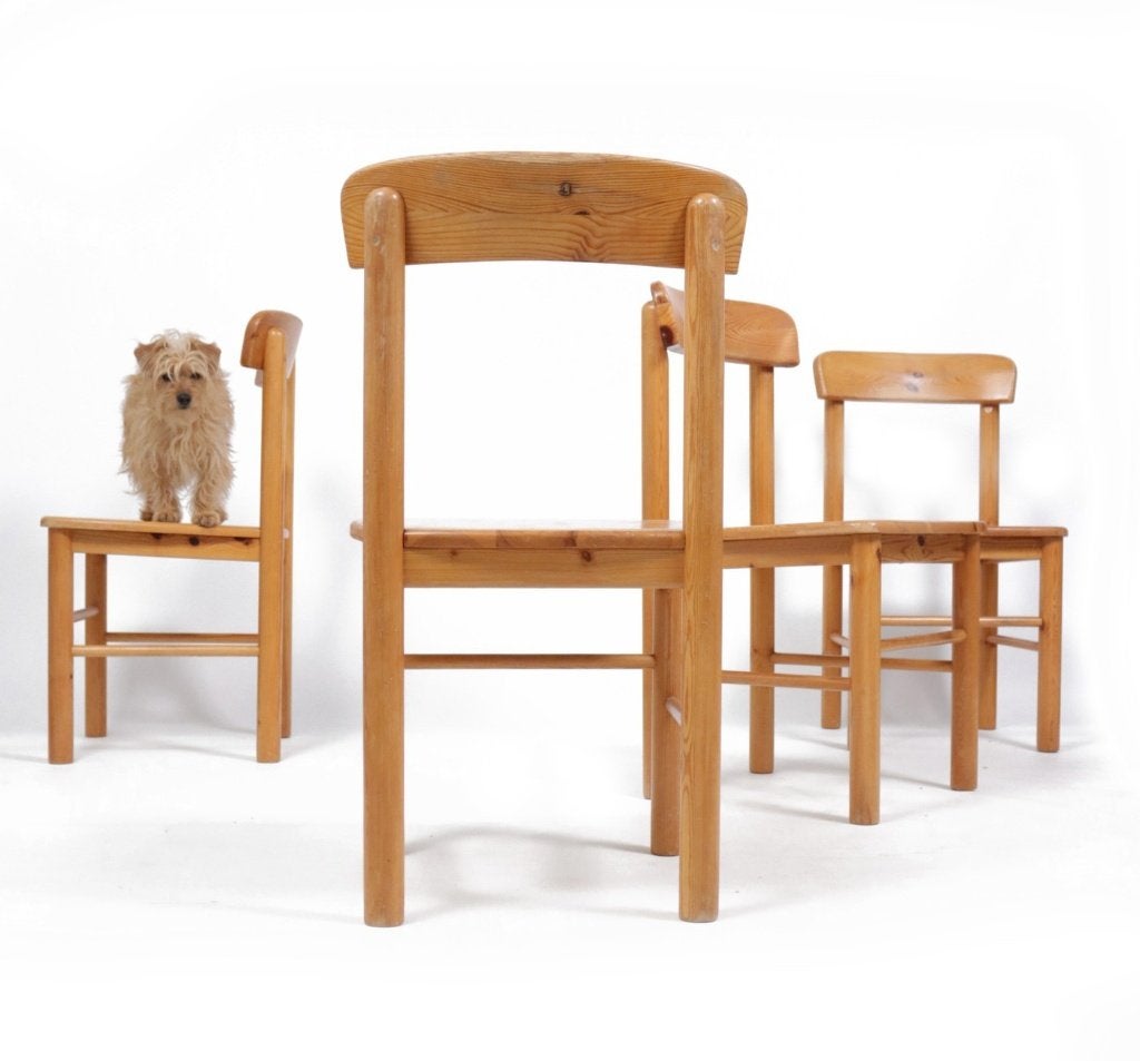 4 chaises danoises en pin, style Rainer Daumiller - 1975, Enlèvement