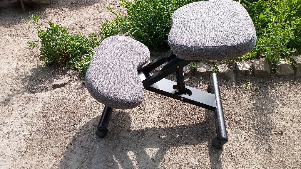Chaise ergonomique posturale vintage, avec roulettes, Gris, Enlèvement, Utilisé, Chaise de bureau