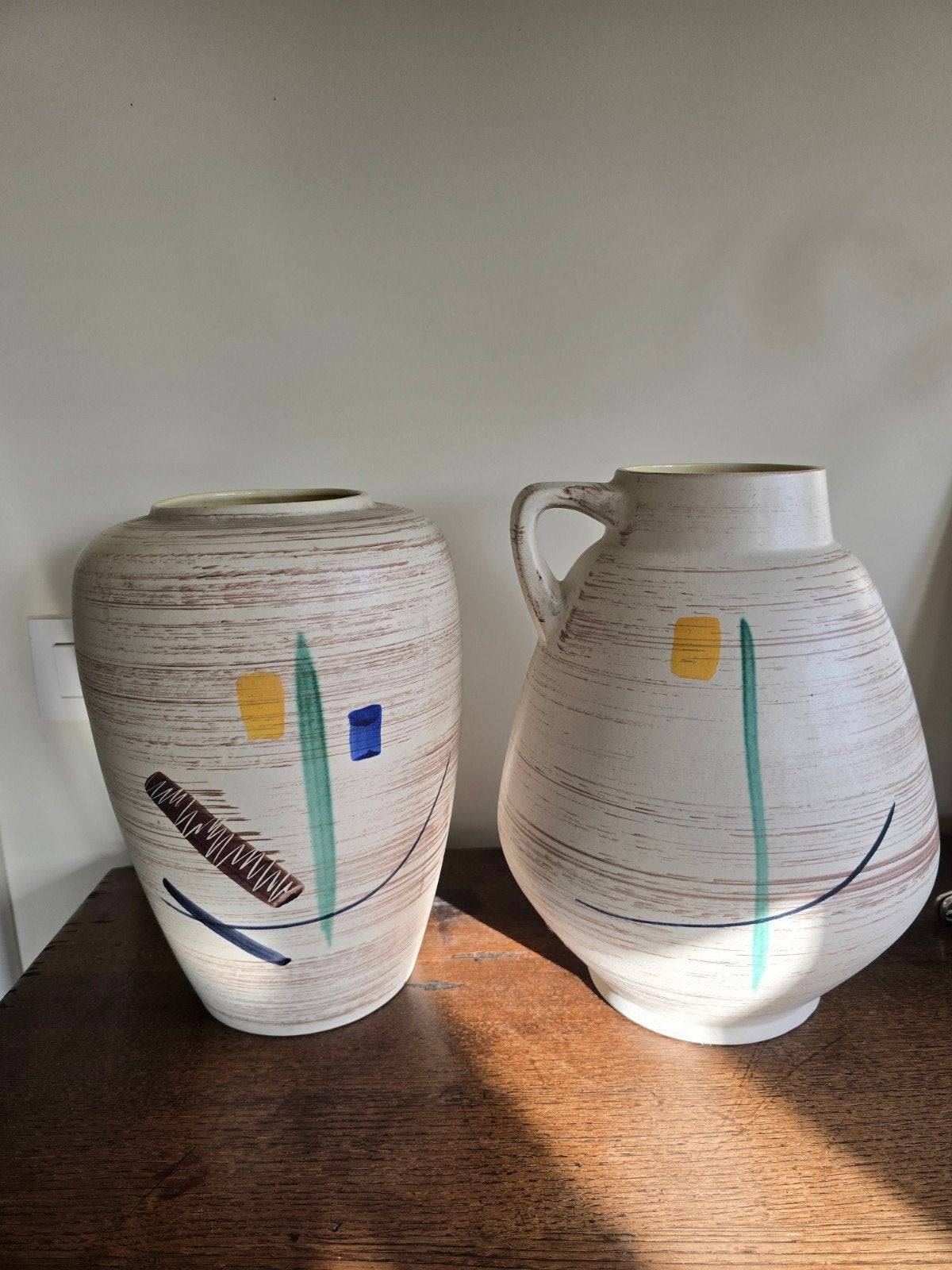 Vintage Scheurich West Germany vazen – set van 2 – jaren 60, Antiek en Kunst, Ophalen