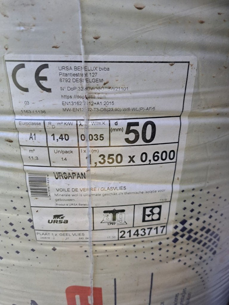 isolatieplaten ursapan, Doe-het-zelf en Bouw, Isolatie en Afdichting, Ophalen, Overige materialen, 4 tot 8 cm, Zo goed als nieuw