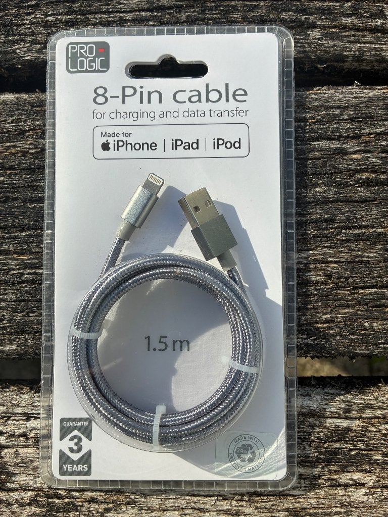 Nieuwe 8-pin kabel vr iPhone/iPad/iPod grijs, Telecommunicatie, Mobiele telefoons | Telefoon-opladers, Ophalen, Nieuw, Apple iPhone
