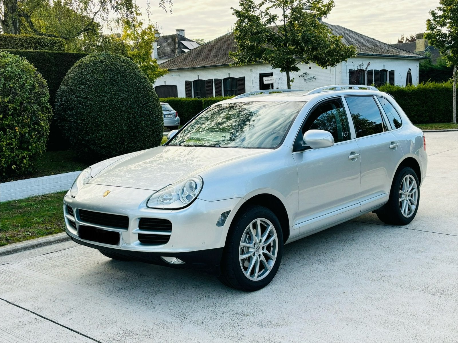 PORSCHE CAYENNE 3.2 LICHTE VRACHT 1STE EIG 4 ZIT, Auto's, Automaat, Zwart, Parkeersensor, Leder