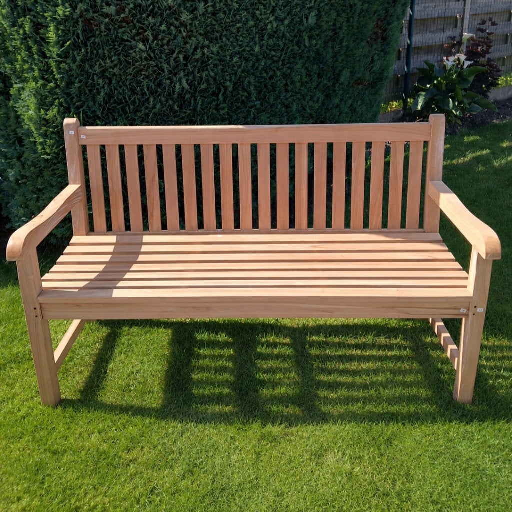 Teak tuinbank, 150cm breed, Tuin en Terras, Tuinbanken, Ophalen, Nieuw, Teakhout