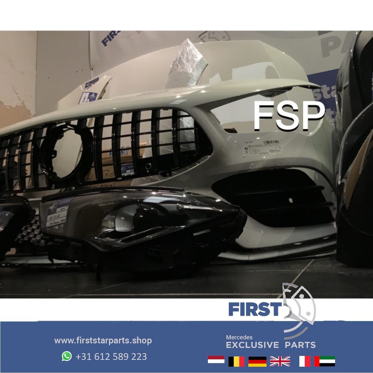 W118 C118 CLA AMG LINE VOORKOP WIT origineel Mercedes 2018-2, Utilisé, -, Avant, -