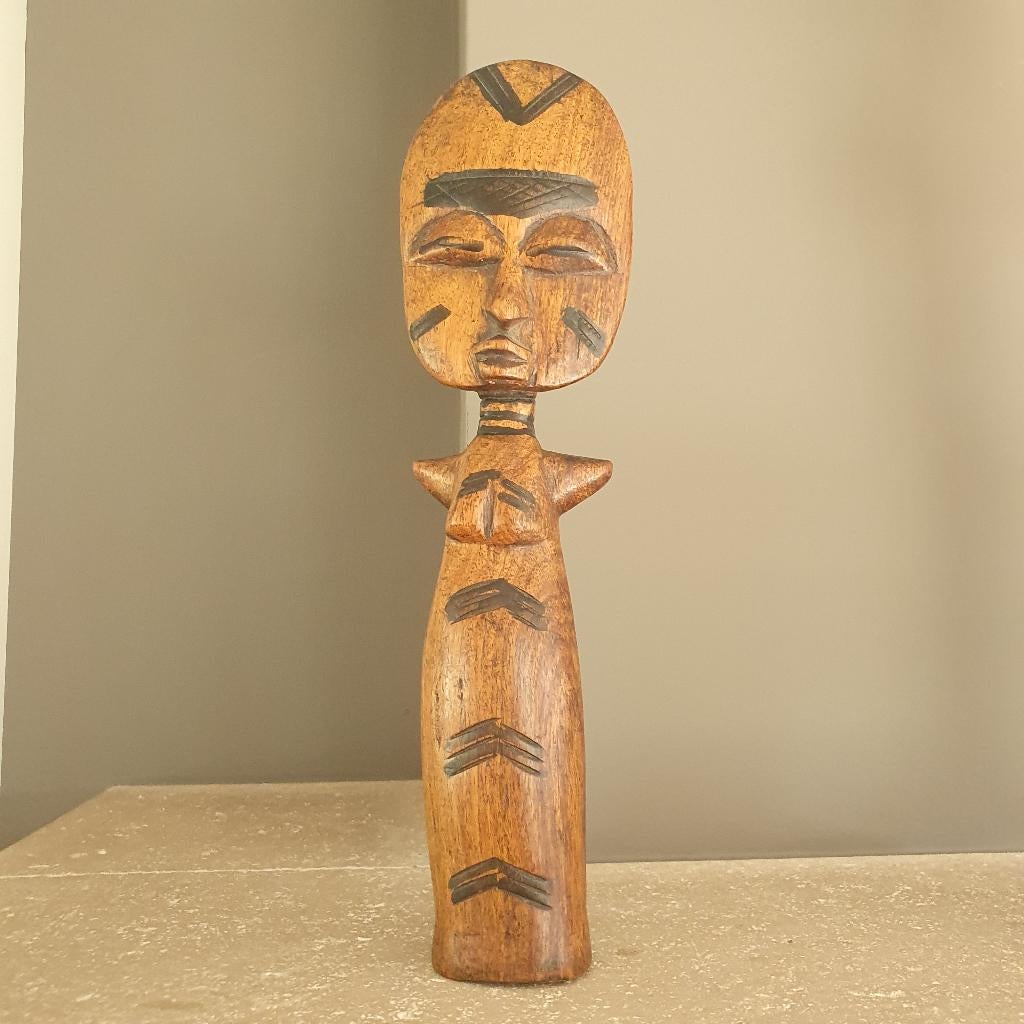 Statue africaine en bois - fertilité - 35 cm, Maison & Meubles, Accessoires pour la Maison | Autre, Comme neuf, Enlèvement