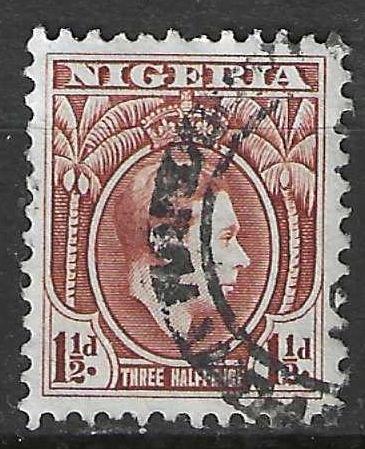 Nigeria  - Yvert 54 - Koning George VI - 1 1/2 p. (ST), Verzenden, Nigeria, Gestempeld