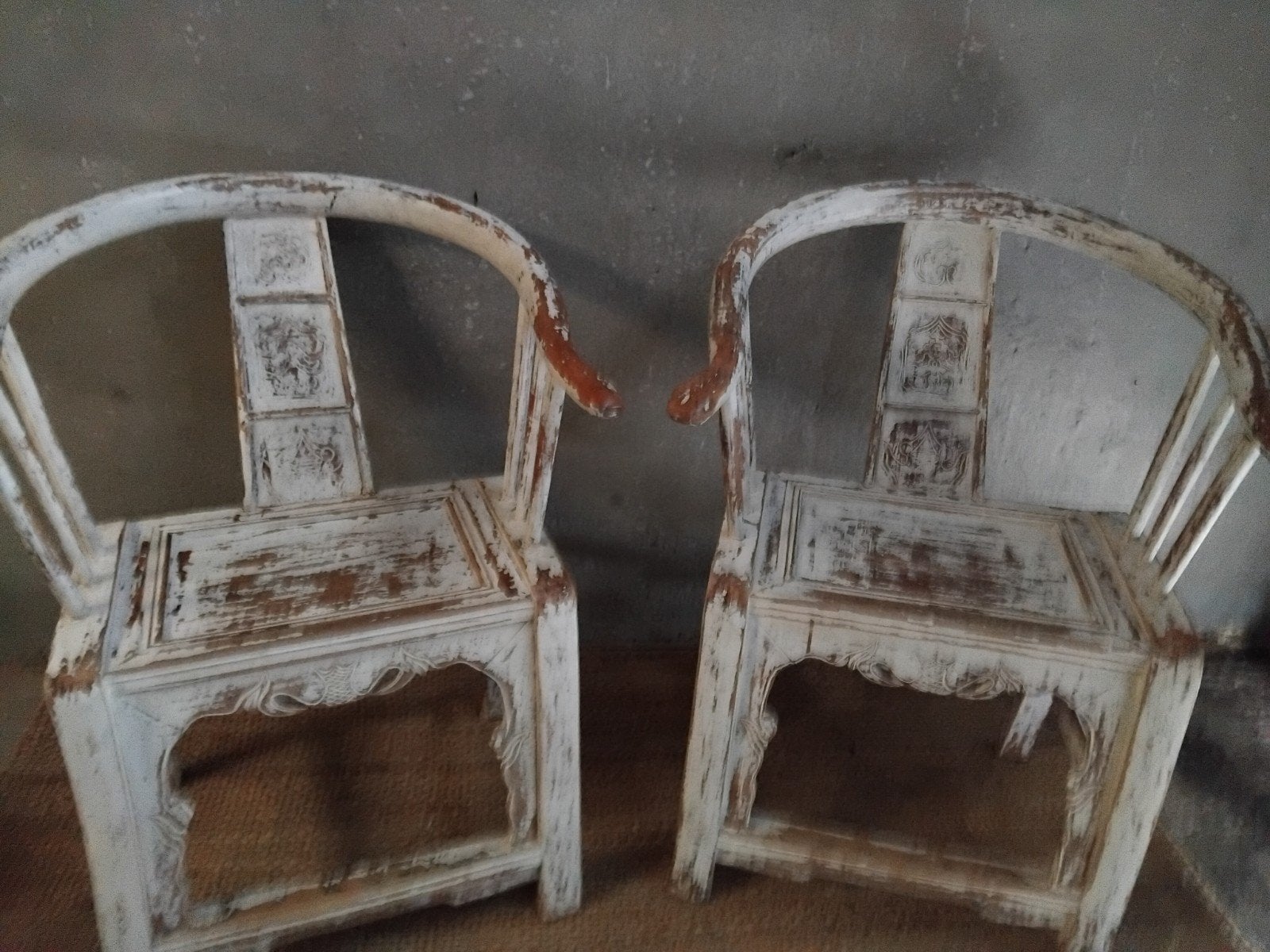 2x oosterse 1900eewse armchairs, Antiquités & Art, Enlèvement