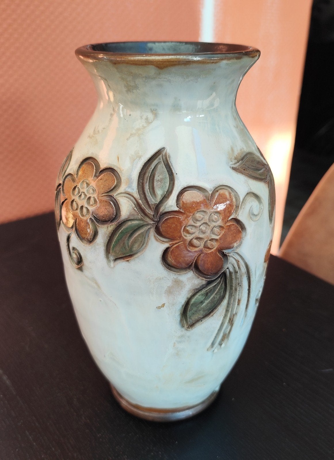 Vase céramique /grès émaillé vintage signé Gregori, Antiquités & Art, Enlèvement
