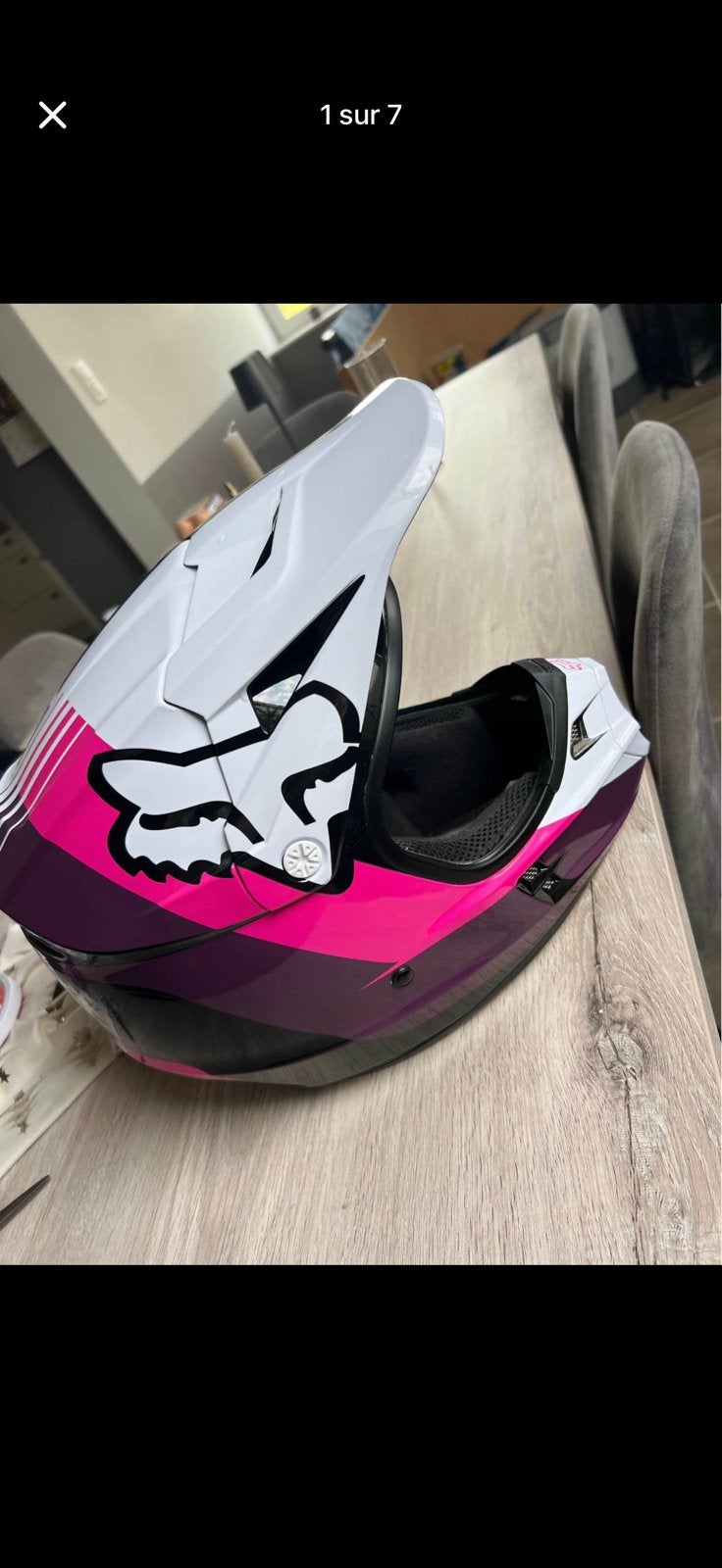 Casque de moto Fox  + masque 100%, Motos, Enlèvement, M
