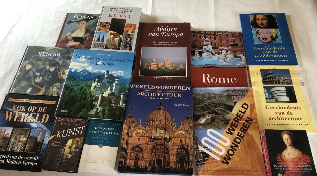14 kunstboeken in één pakket (prijs=totaalprijs), Ophalen, Zo goed als nieuw