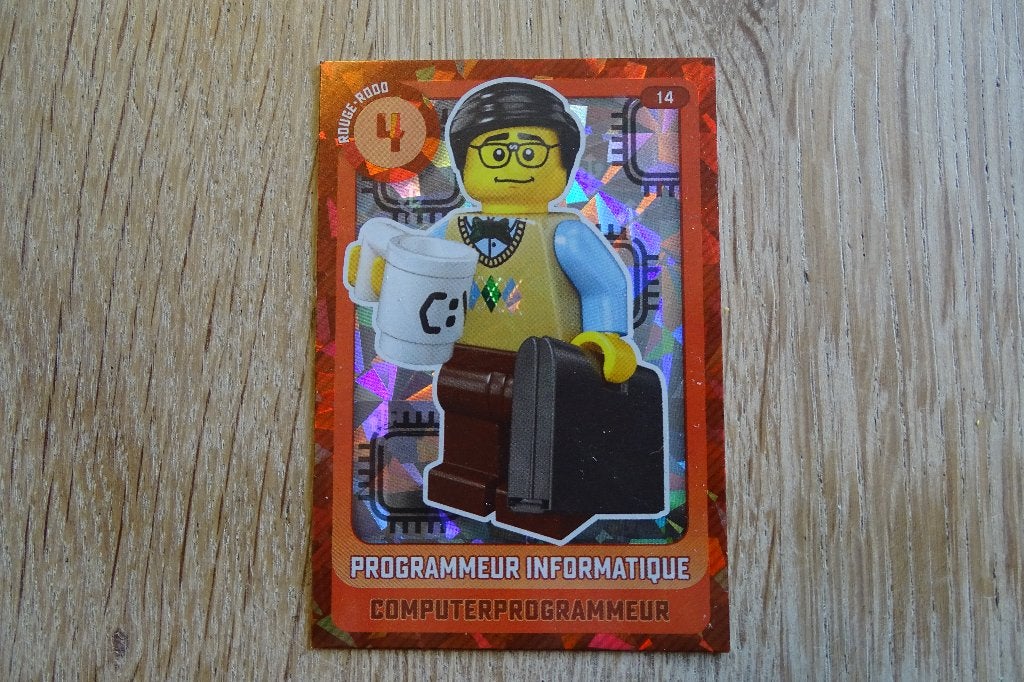 Lego kaart 'computerprogrammeur' n 14, Ophalen of Verzenden