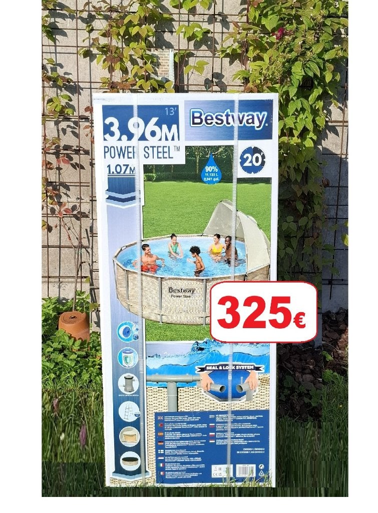 Piscine tubulaire hors sol NEUVE, 396x107, AVEC accessoires, Jardin & Terrasse, Enlèvement, Neuf, Autres types