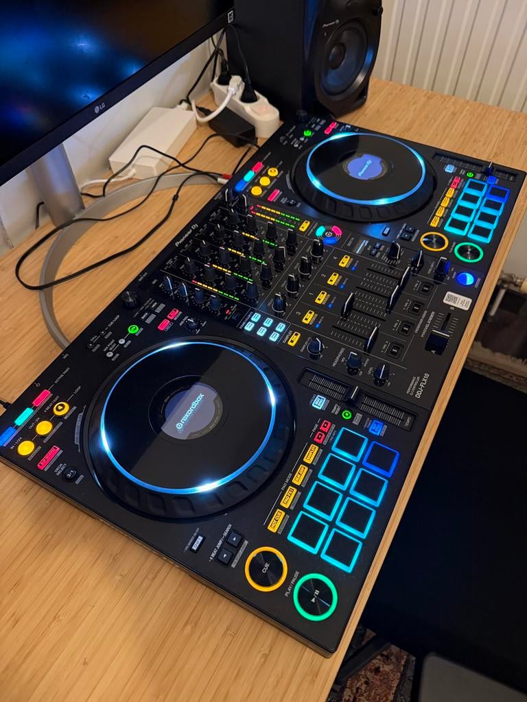 Pioneer DDJ-FLX10 + speakers DM-50D, Ophalen of Verzenden, Zo goed als nieuw, Draaitafel, Pioneer