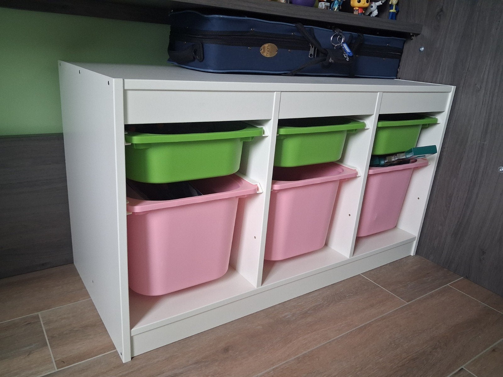 IKEA Trofast witte opbergkast met bakken, Ophalen, 50 tot 100 cm, Zo goed als nieuw, Met lade(s)
