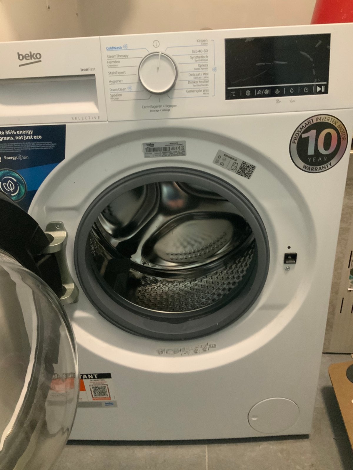 Beko wasmachiene, Elektronische apparatuur, Ophalen, 1200 tot 1600 toeren, 8 tot 10 kg, Zo goed als nieuw