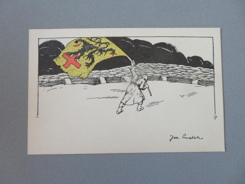 WO1 PK ere krijgsaalmoezenier  Jan Bernaerts - Joe English, Verzamelen, Ophalen of Verzenden, Overige soorten, Foto of Poster