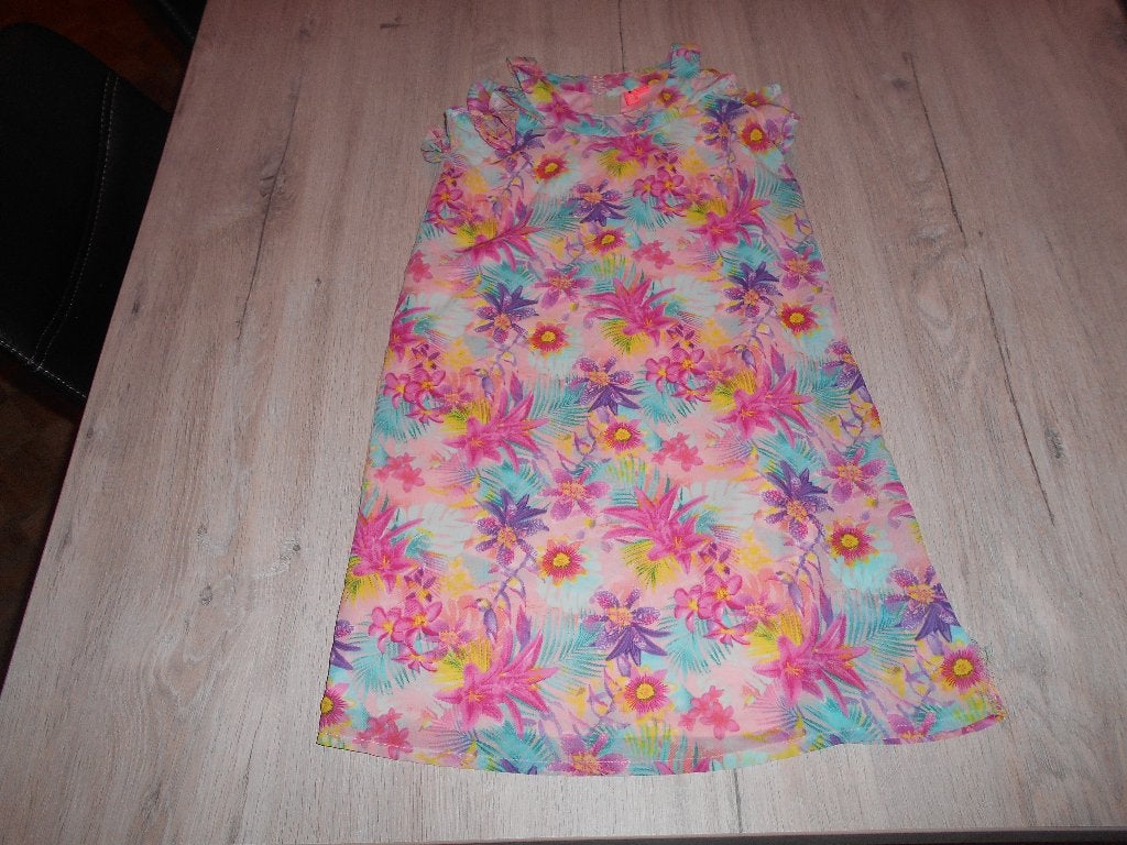 roos bloemen kleed maat 134, Enfants & Bébés, Enlèvement ou Envoi, Comme neuf, Fille, Robe ou Jupe