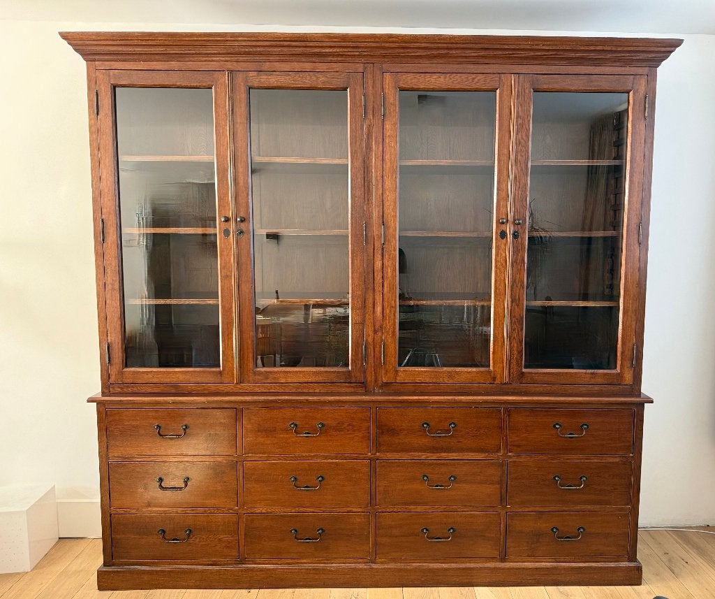 Flamant kast Barker, eikenhout, Huis en Inrichting, Kasten | Vitrinekasten, Ophalen, Met deur(en), Eikenhout, 200 cm of meer