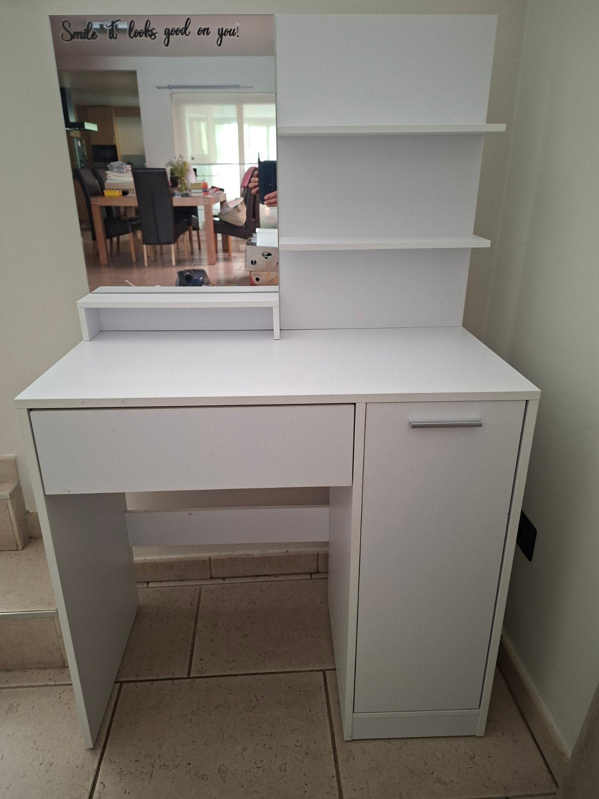makeup tafel, Huis en Inrichting, Ophalen, Gebruikt, Wit
