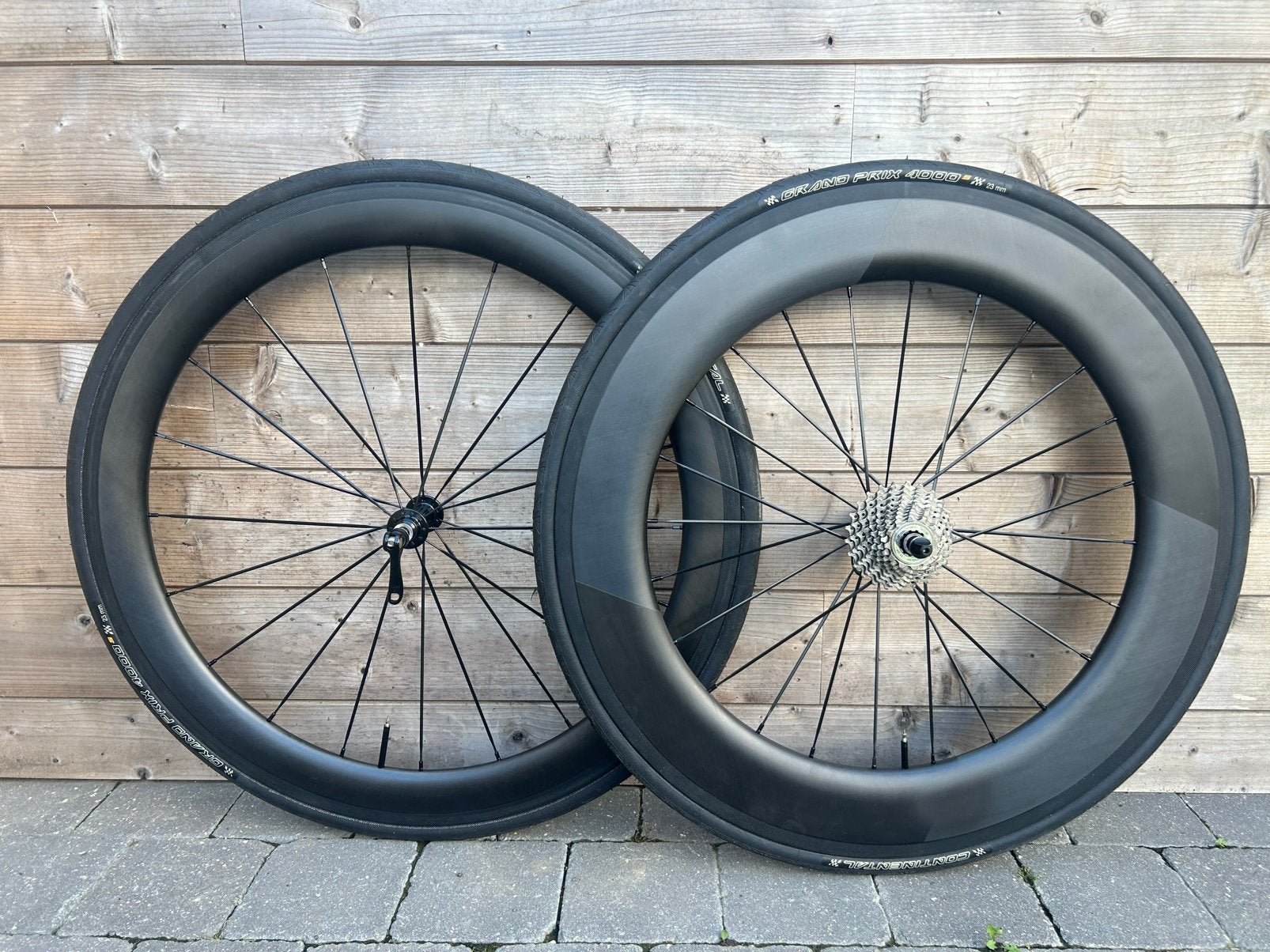 Paire de roues VISION 60-88 mm à l'état neuf, Enlèvement ou Envoi, Comme neuf, Carbone, Racefiets