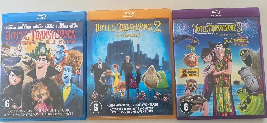 BR - Hotel Transylvania 1-3, CD & DVD, Blu-ray, Enlèvement ou Envoi, Comme neuf, Enfants et Jeunesse