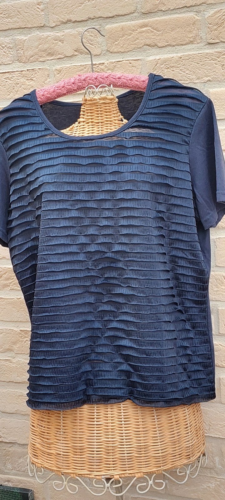 bloesje maat 44 damart, Kleding | Dames, Blouses en Tunieken, Blauw, Maat 42/44 (L), Ophalen of Verzenden, Zo goed als nieuw