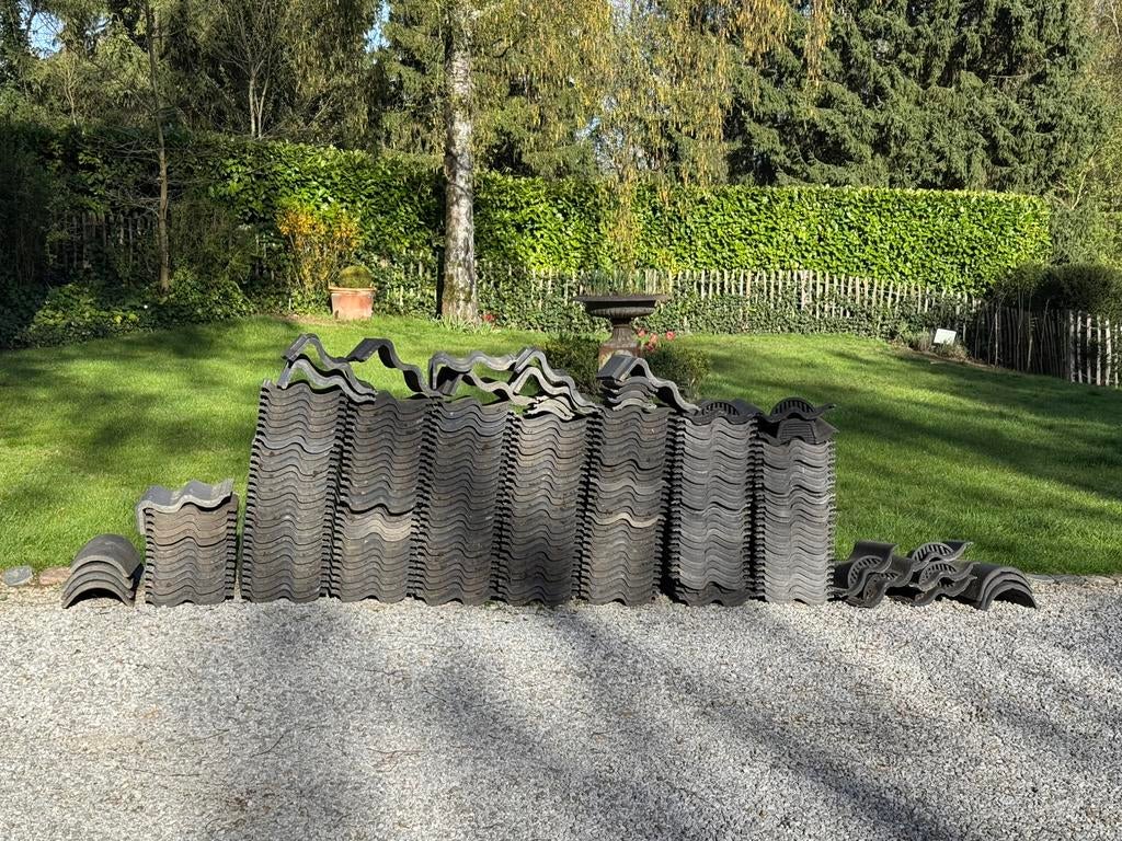 Tuiles Sneldek béton – bon état – lot complet, Ophalen, Grijs, Dakpannen