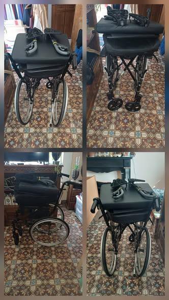 chaise roulante pour personne  handicapé, Enlèvement, Pliant, Utilisé, Fauteuil roulant à pousser