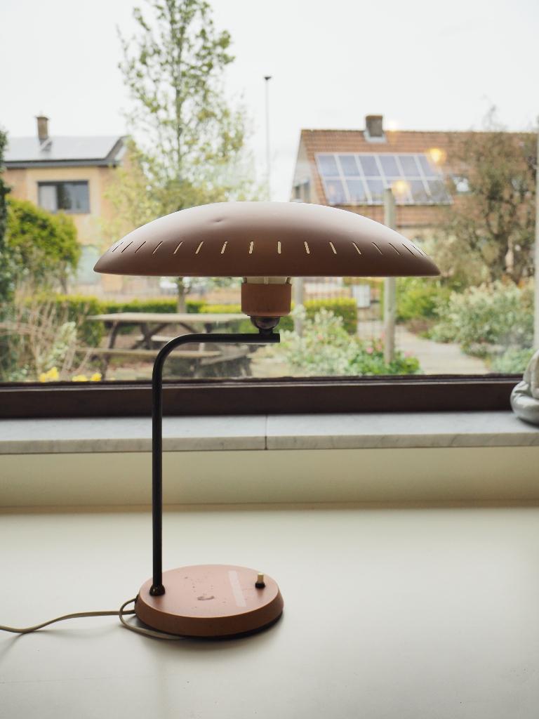 Philips "Junior" bureaulamp 1955 Louis Kalff, Huis en Inrichting, Lampen | Tafellampen, Ophalen, Gebruikt, Metaal, Minder dan 50 cm