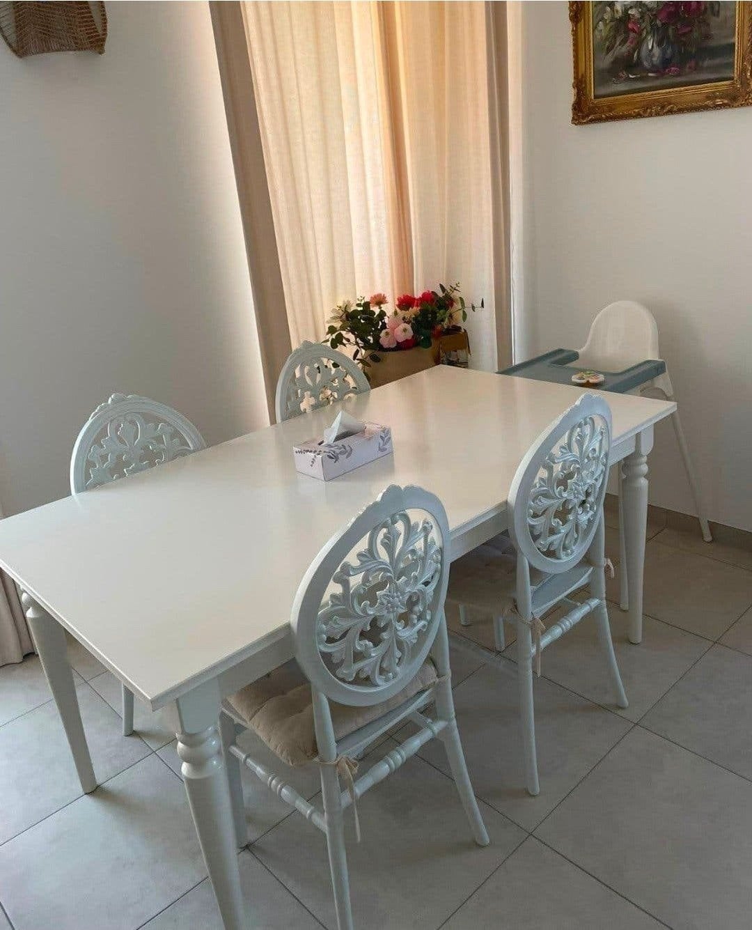 Mooi eettafel €250, Tuin en Terras, Tuinsets en Loungesets, Ophalen, Zo goed als nieuw, Eettafel