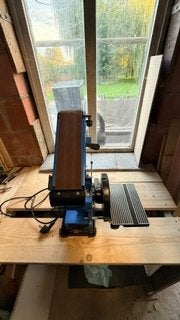 Güde GBTS 400 bandschuurmachine 350Watt, Ophalen, Zo goed als nieuw, Minder dan 600 watt, Bandschuurmachine