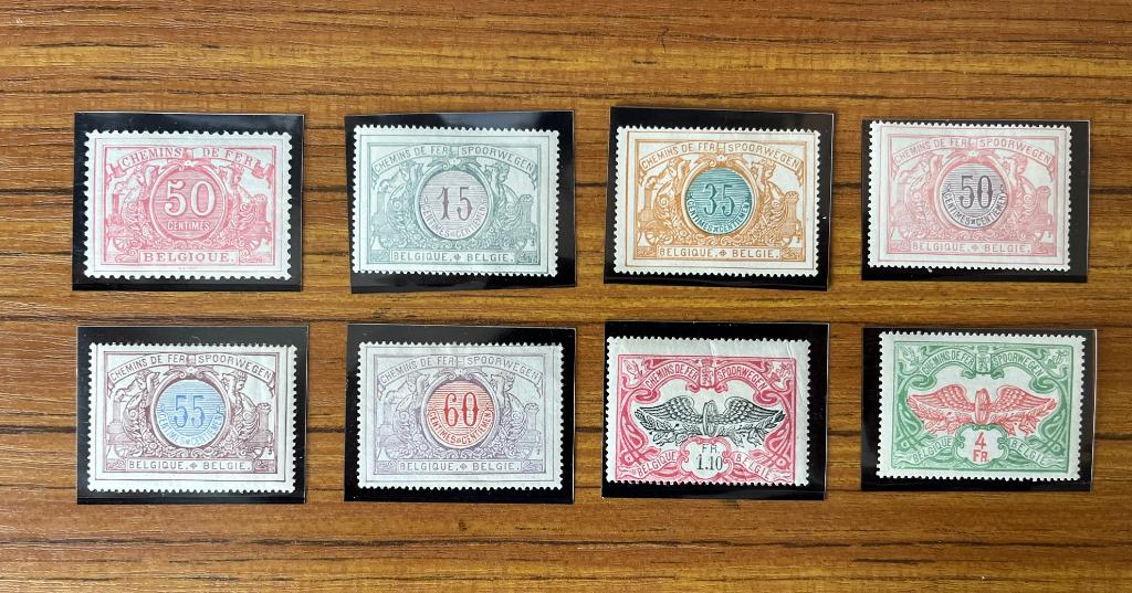 * 8 TIMBRES CHEMIN DE FER BELGIQUE *, Enlèvement ou Envoi