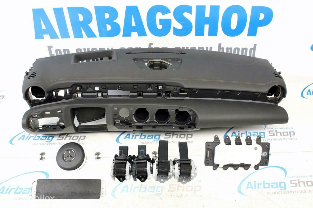 Airbag kit - Tableau de bord HUD couture brun Mercedes W177, Gebruikt, Ophalen of Verzenden