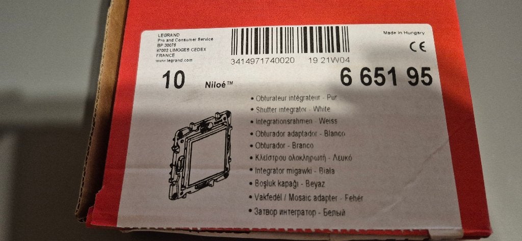 LeGrand Niloé Obturateur intégrateur pur blanc 6 651 95, Ophalen of Verzenden, Nieuw, Overige merken, Afdekraam
