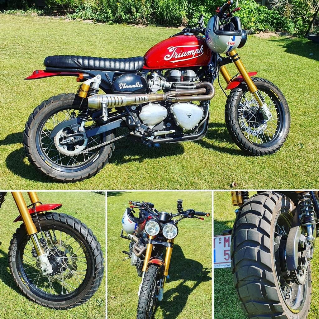 Te koop: Unieke Custom Triumph Thruxton 700 – 2013 – 3.000km, Motoren, Motoren | Triumph, Particulier, Ophalen